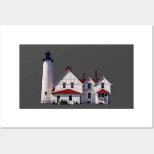Point Iroquois Lighthouse Posters and Art